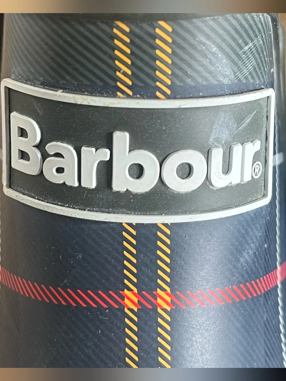 Barbour Wilton Chelsea Welly Tartan Waterproof Chelsea Rain Boots (UK 7/US 9)